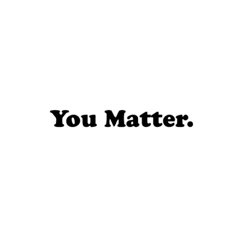 Brown and White 'You Matter' Beanie